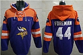 Nike Vikings 44 Chuck Foreman Purple All Stitched Hooded Sweatshirt,baseball caps,new era cap wholesale,wholesale hats